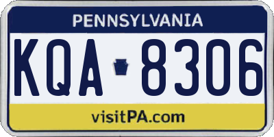 PA license plate KQA8306