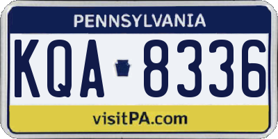 PA license plate KQA8336