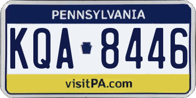 PA license plate KQA8446