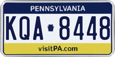 PA license plate KQA8448