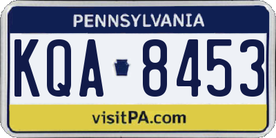 PA license plate KQA8453