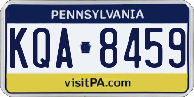 PA license plate KQA8459