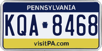 PA license plate KQA8468