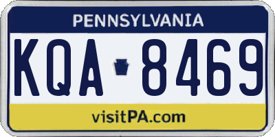 PA license plate KQA8469