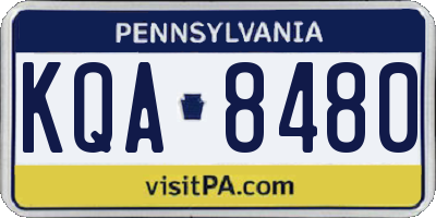 PA license plate KQA8480