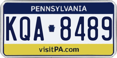 PA license plate KQA8489