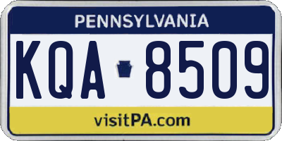 PA license plate KQA8509