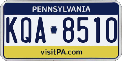 PA license plate KQA8510