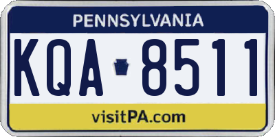 PA license plate KQA8511