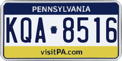 PA license plate KQA8516