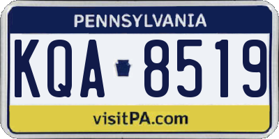 PA license plate KQA8519