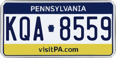 PA license plate KQA8559