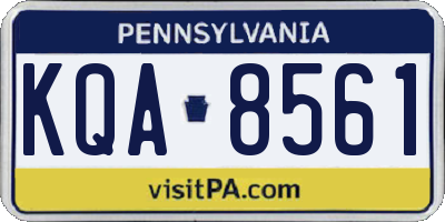PA license plate KQA8561