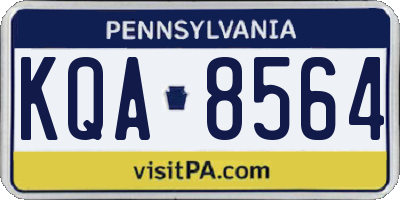 PA license plate KQA8564