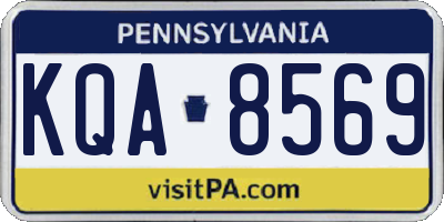 PA license plate KQA8569