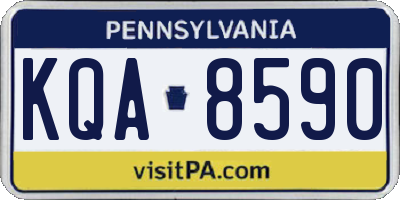 PA license plate KQA8590