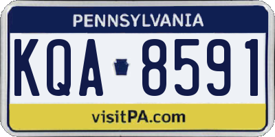 PA license plate KQA8591