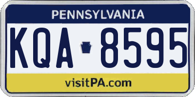 PA license plate KQA8595