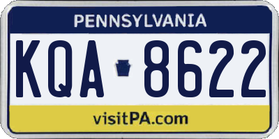 PA license plate KQA8622
