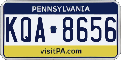PA license plate KQA8656