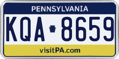 PA license plate KQA8659