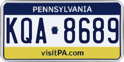 PA license plate KQA8689