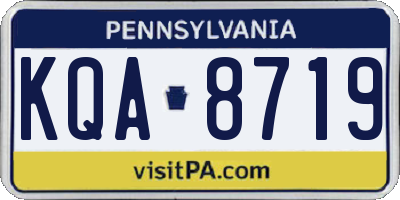 PA license plate KQA8719