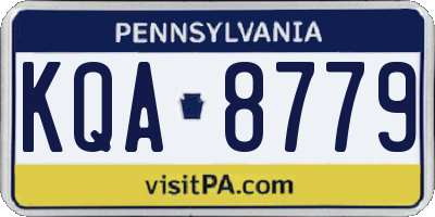 PA license plate KQA8779