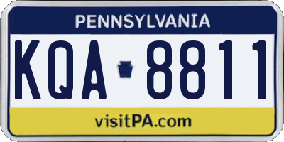PA license plate KQA8811