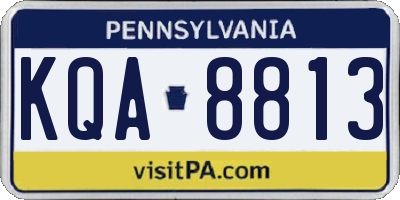 PA license plate KQA8813