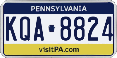 PA license plate KQA8824