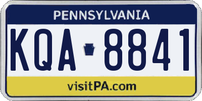 PA license plate KQA8841