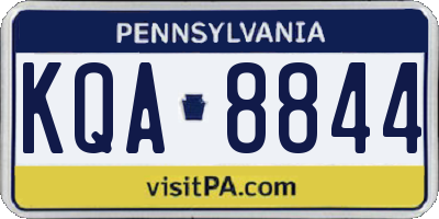 PA license plate KQA8844