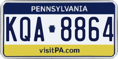 PA license plate KQA8864