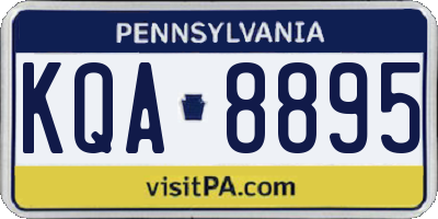 PA license plate KQA8895