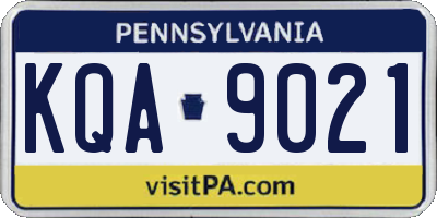 PA license plate KQA9021