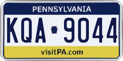PA license plate KQA9044