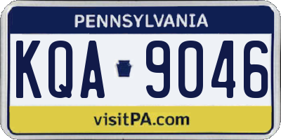 PA license plate KQA9046