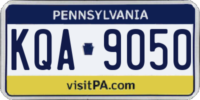 PA license plate KQA9050