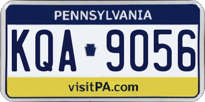 PA license plate KQA9056