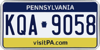 PA license plate KQA9058