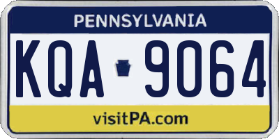 PA license plate KQA9064