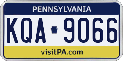 PA license plate KQA9066