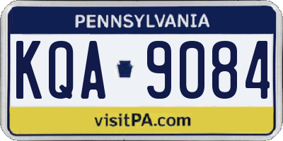 PA license plate KQA9084