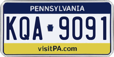 PA license plate KQA9091