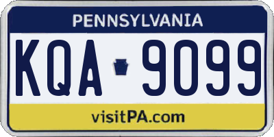 PA license plate KQA9099