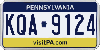 PA license plate KQA9124