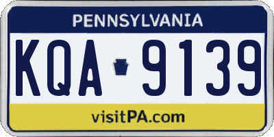 PA license plate KQA9139