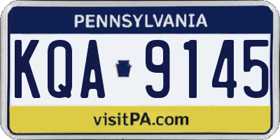 PA license plate KQA9145