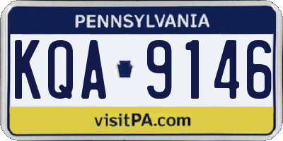 PA license plate KQA9146